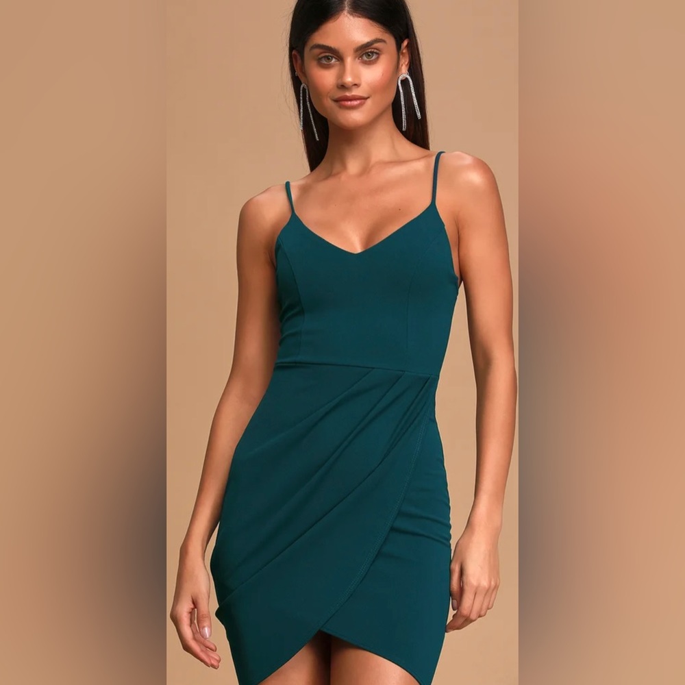 Teal mini dress